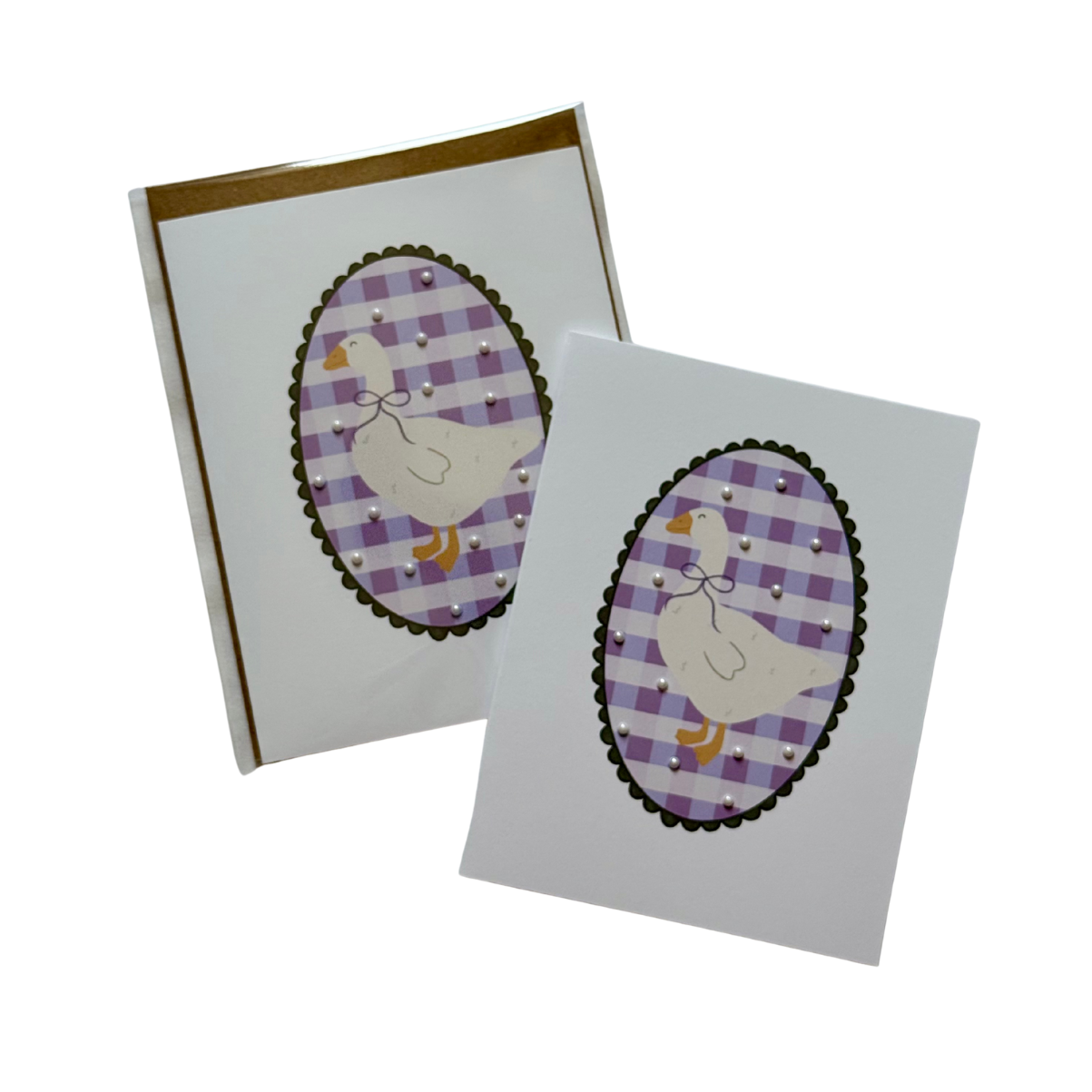 Purple Goose - Greeting Card