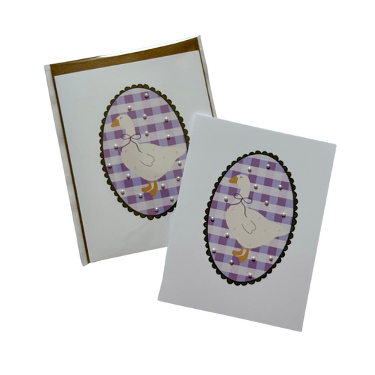 Purple Goose - Greeting Card