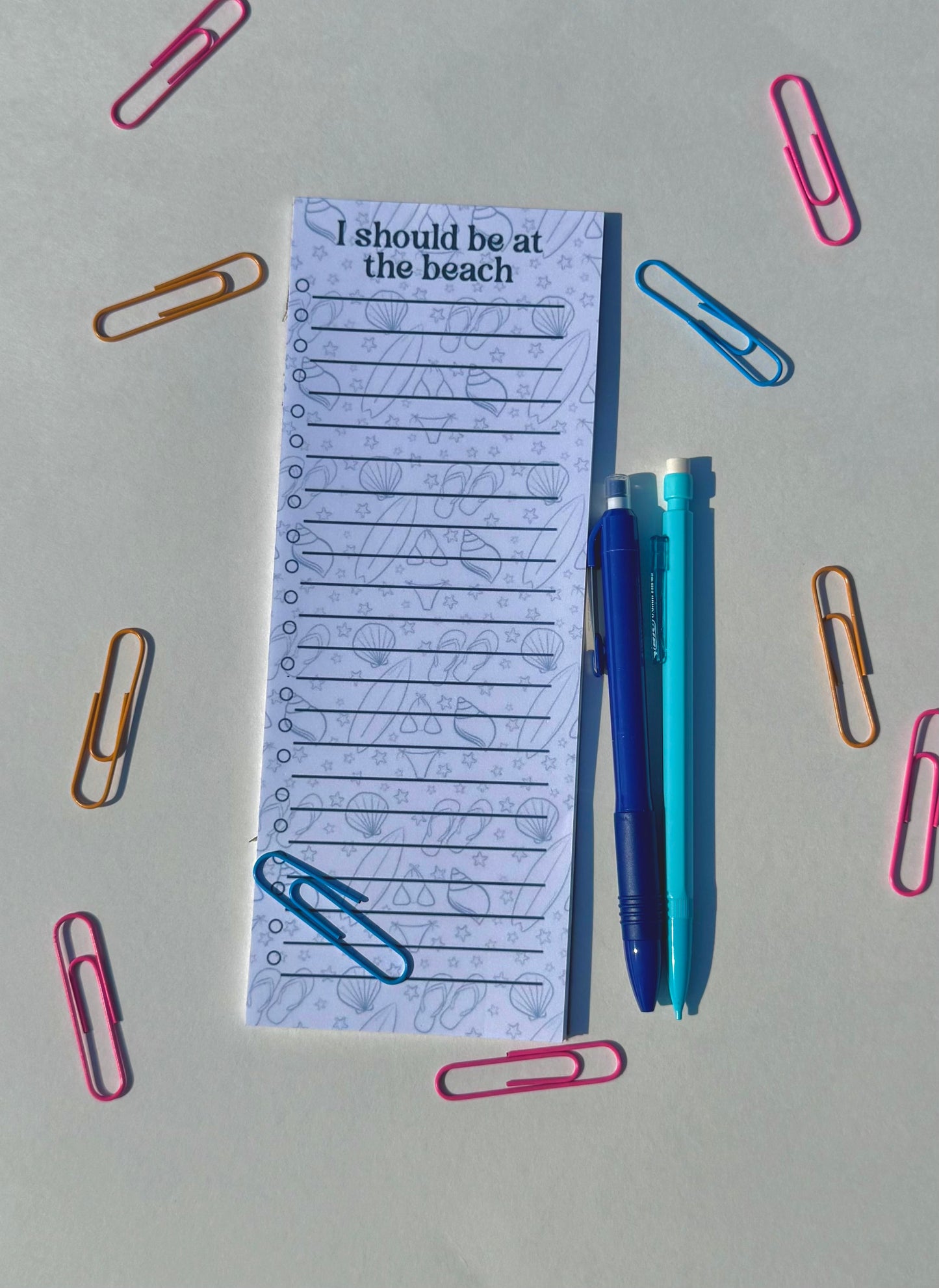 “I should be at the beach” Notepad