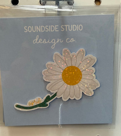 Holographic Birth Flower Stickers