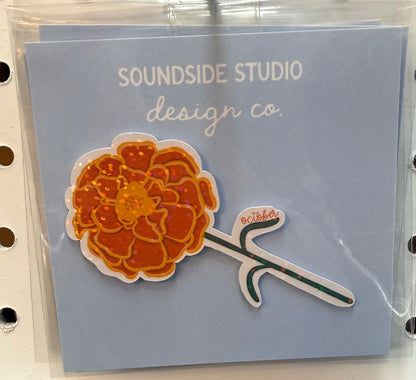 Holographic Birth Flower Stickers