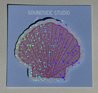Seashell Holographic Sticker