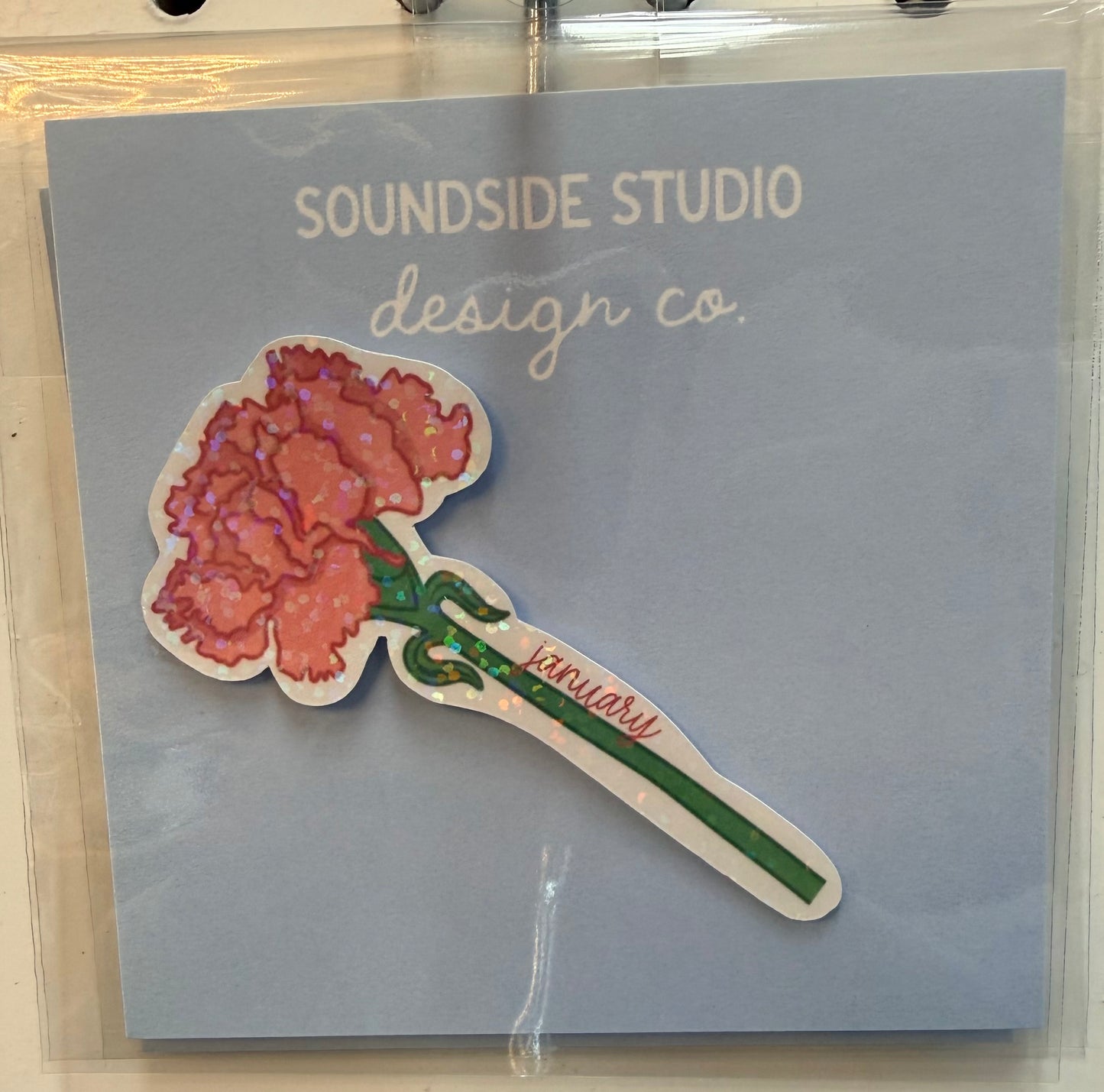 Holographic Birth Flower Stickers