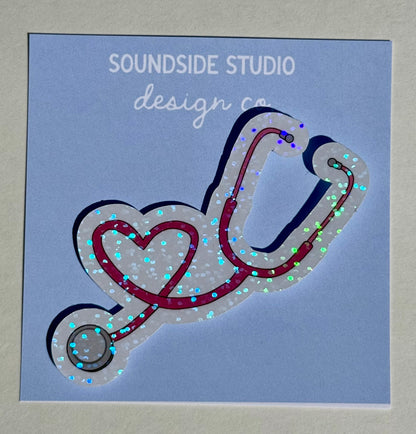 Stethoscope Holographic Sticker
