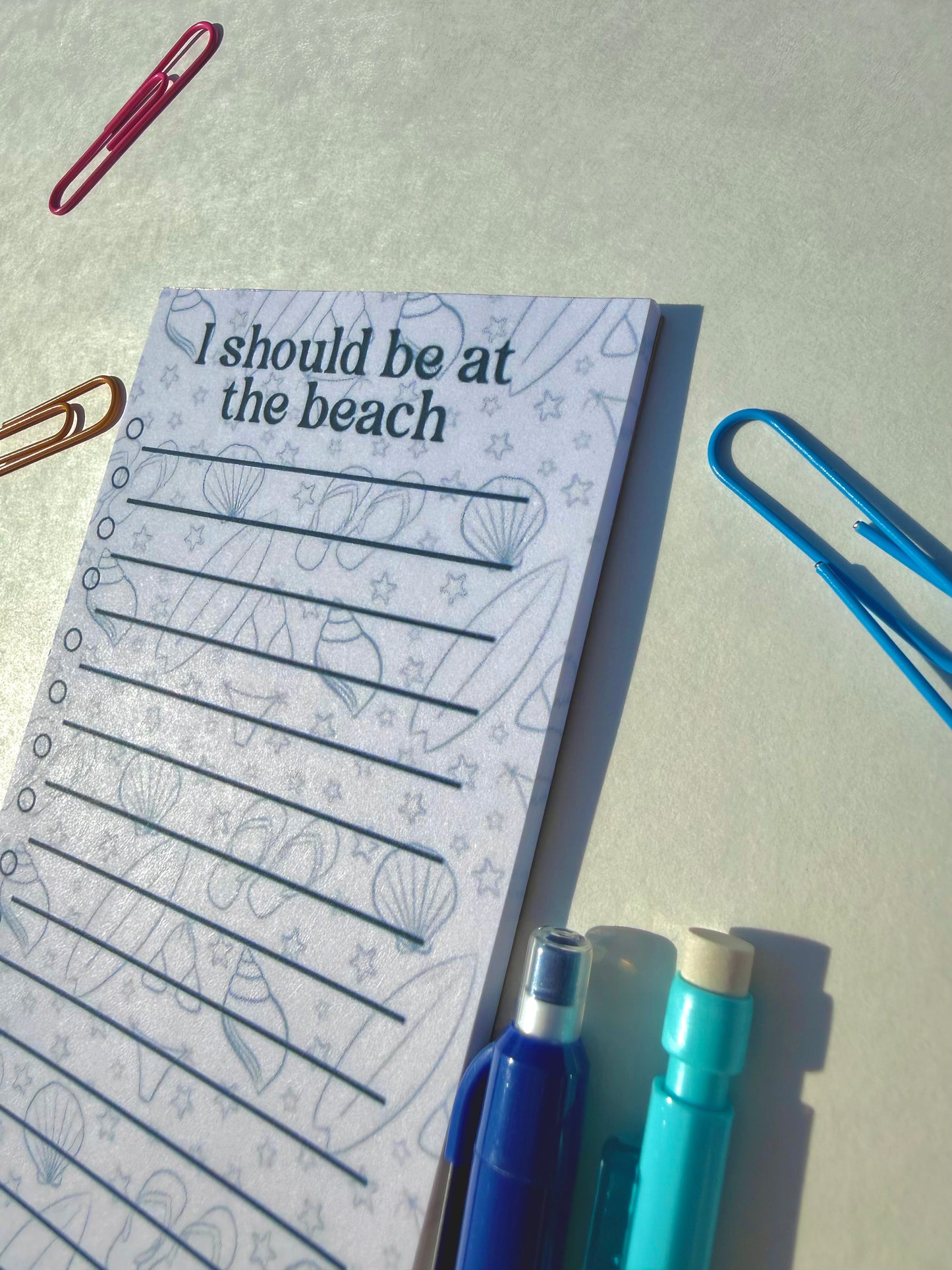“I should be at the beach” Notepad
