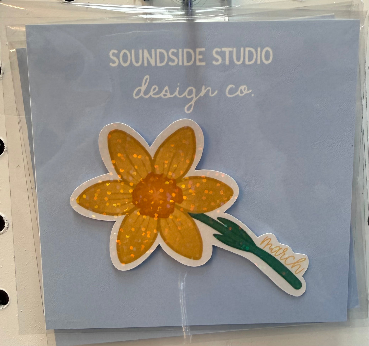 Holographic Birth Flower Stickers