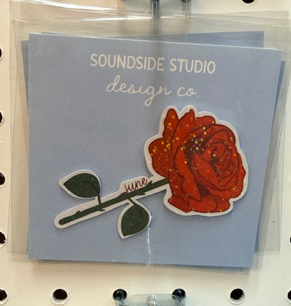 Holographic Birth Flower Stickers