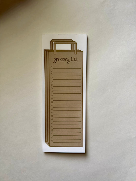Paper Bag Grocery List