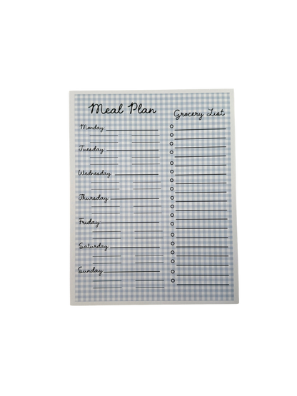 Meal Planner/Grocery List Notepad