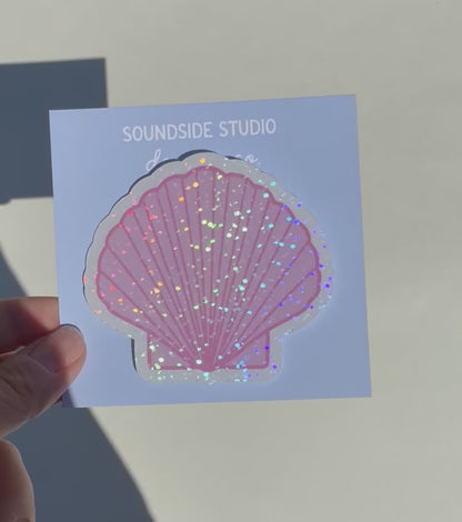 Seashell Holographic Sticker