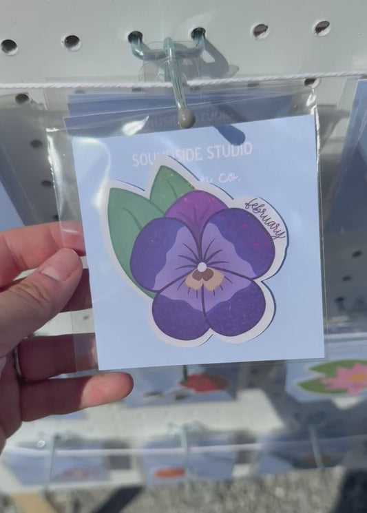 Holographic Birth Flower Stickers